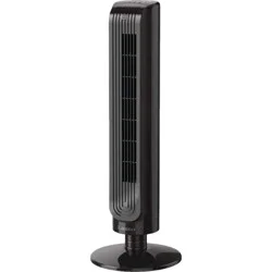Lasko Oscillating Tower Fan With Remote Control - Black