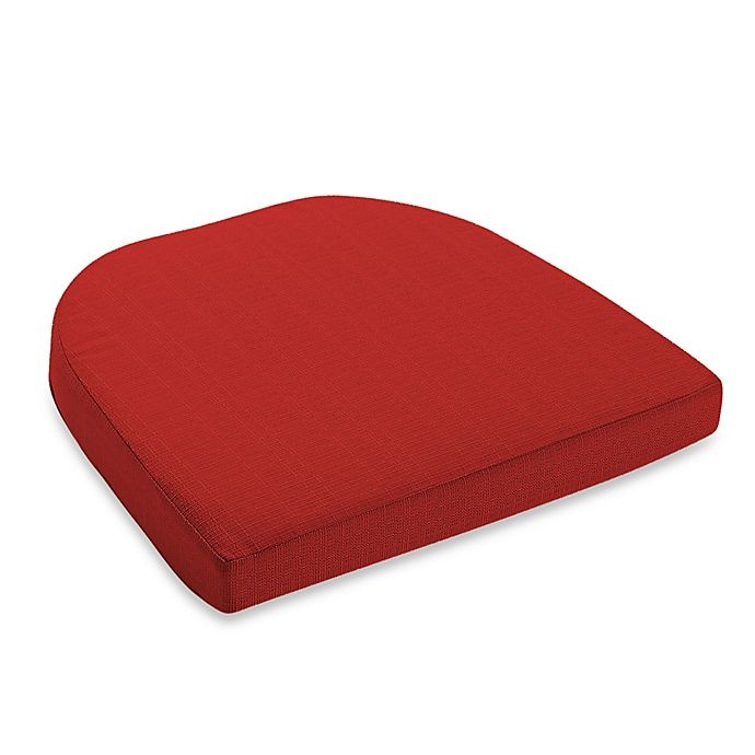 slide 1 of 1, Destination Summer Medford Solid Outdoor Wicker Stack Chair Cushion - Cherry, 1 ct