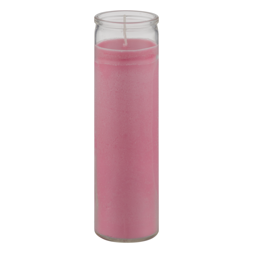 slide 1 of 1, PRAYER CANDLE Star Novena Candle 8" Pink Plain (No Label), 8 in