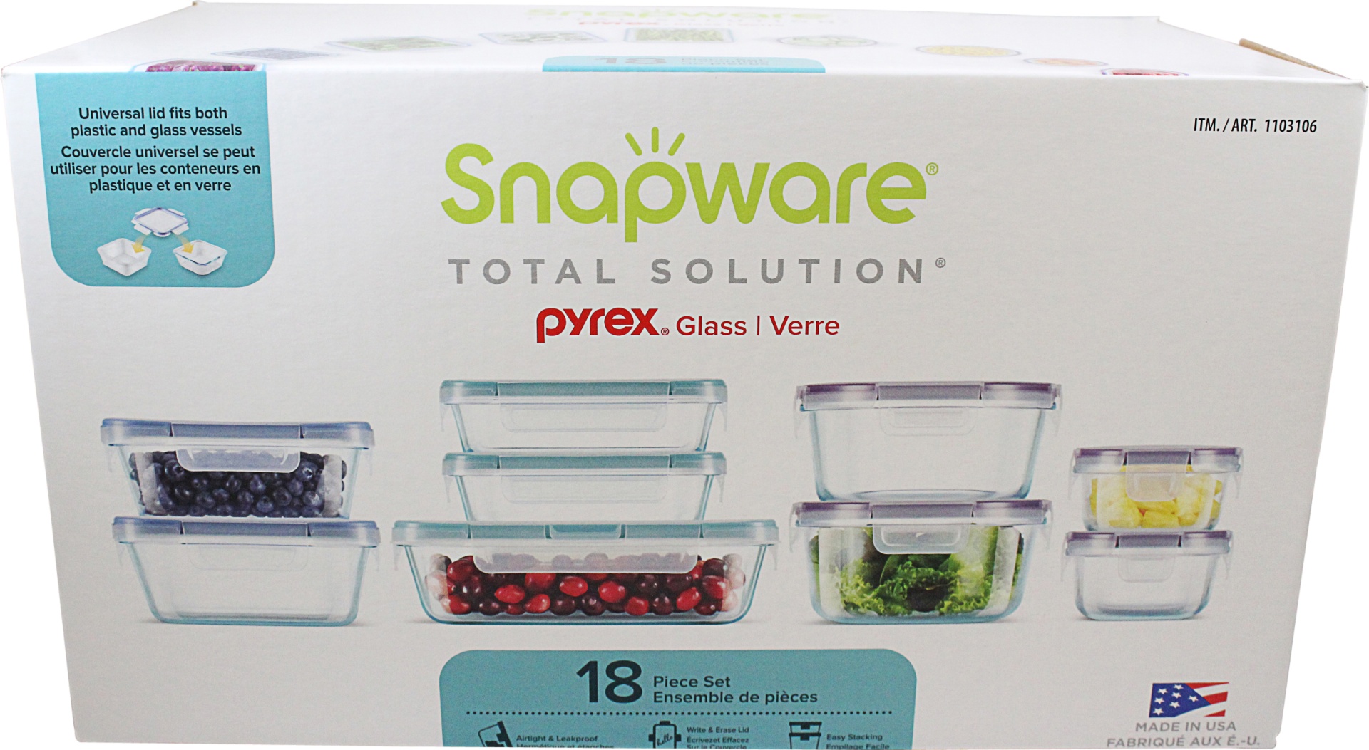 slide 1 of 1, Snapware Glass Food Storage Set, 