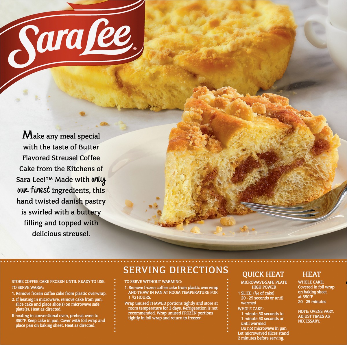 slide 12 of 12, Sara Lee Coffee Cake Butter Streusel 11.5oz, 11.5 oz