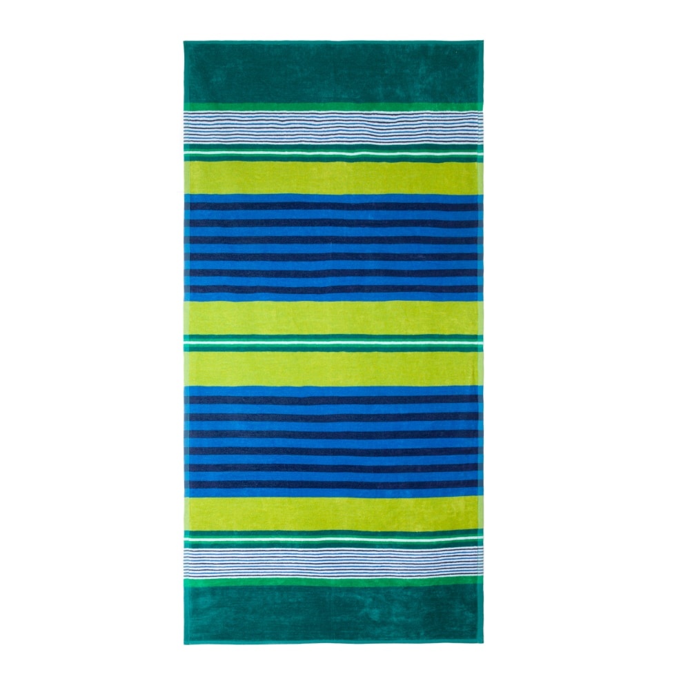 slide 1 of 1, HD Designs Outdoors Wild Striped Beach Towel - Deep Lake, 1 ct