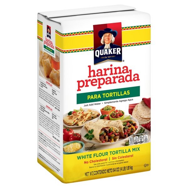 slide 1 of 4, Quaker Harina Preparada Para Tortillas White Flour Tortilla Mix Bag, 64 oz