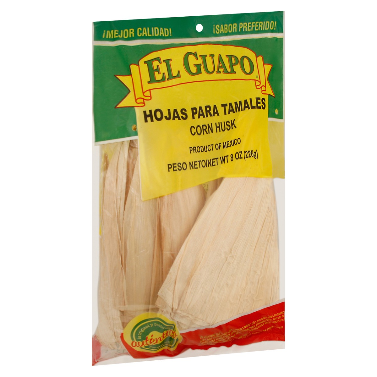 slide 6 of 9, El Guapo Whole Corn Husks (Hoja Enconchada Para Tamales), 8 oz, 8 oz