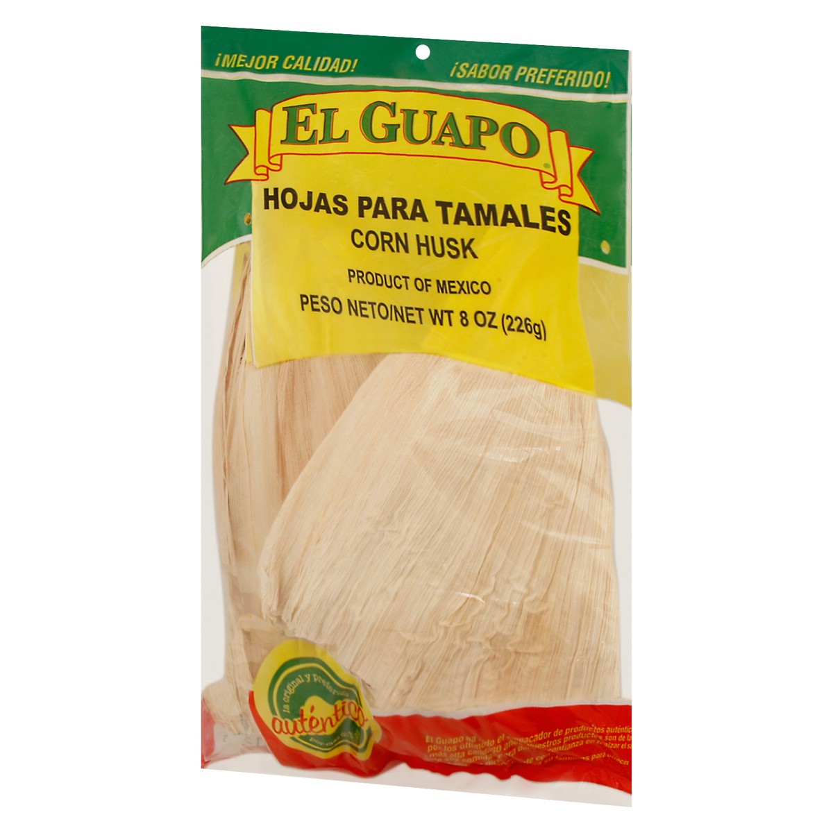 slide 4 of 9, El Guapo Whole Corn Husks (Hoja Enconchada Para Tamales), 8 oz, 8 oz