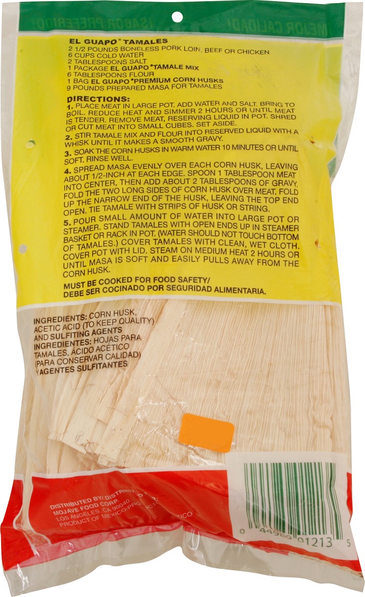 slide 9 of 9, El Guapo Whole Corn Husks (Hoja Enconchada Para Tamales), 8 oz, 8 oz