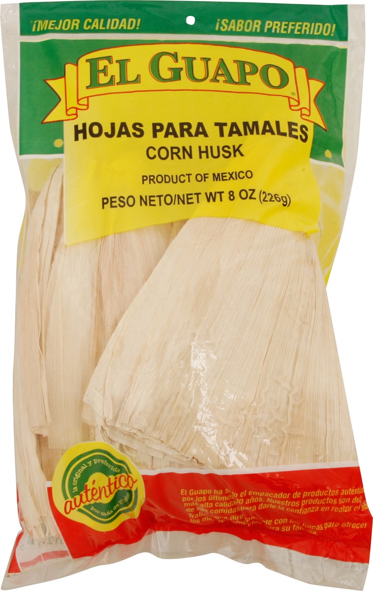 slide 8 of 9, El Guapo Whole Corn Husks (Hoja Enconchada Para Tamales), 8 oz, 8 oz