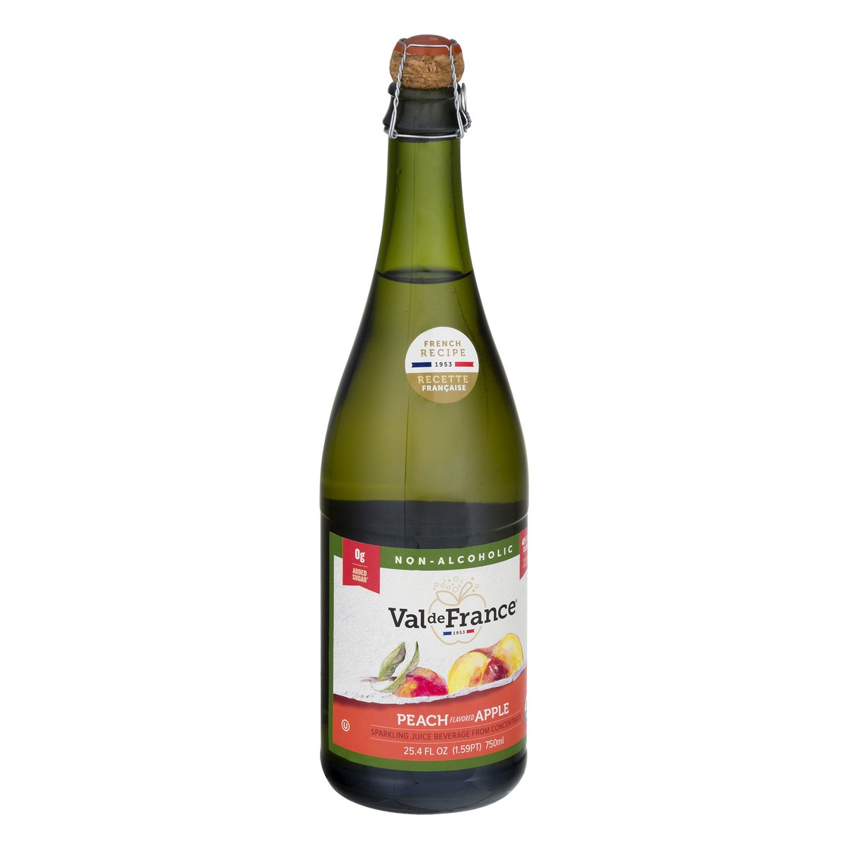 slide 3 of 10, Val de France Organic Sparkling Peach Juice, 1 ct