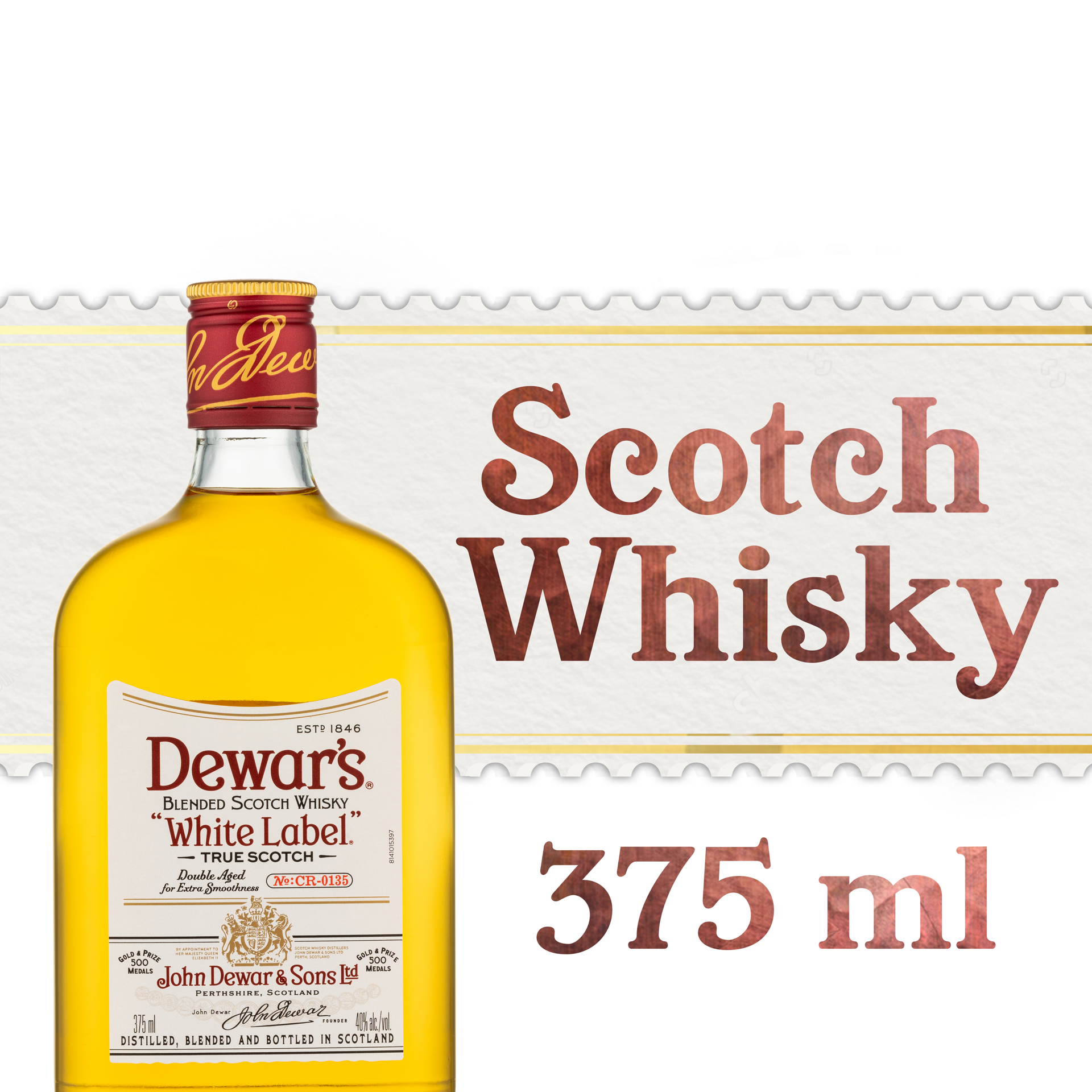 slide 3 of 5, Dewar'S White Label Blended Scotch Whisky 40% 37.5Cl/375Ml, 375 ml