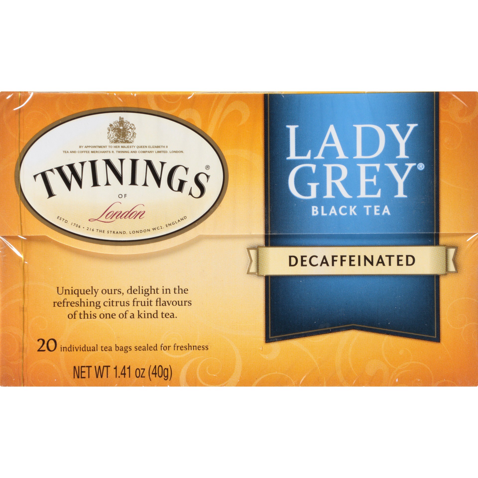 slide 2 of 15, Twinings Decaf Lady Grey Tea, 20 ct