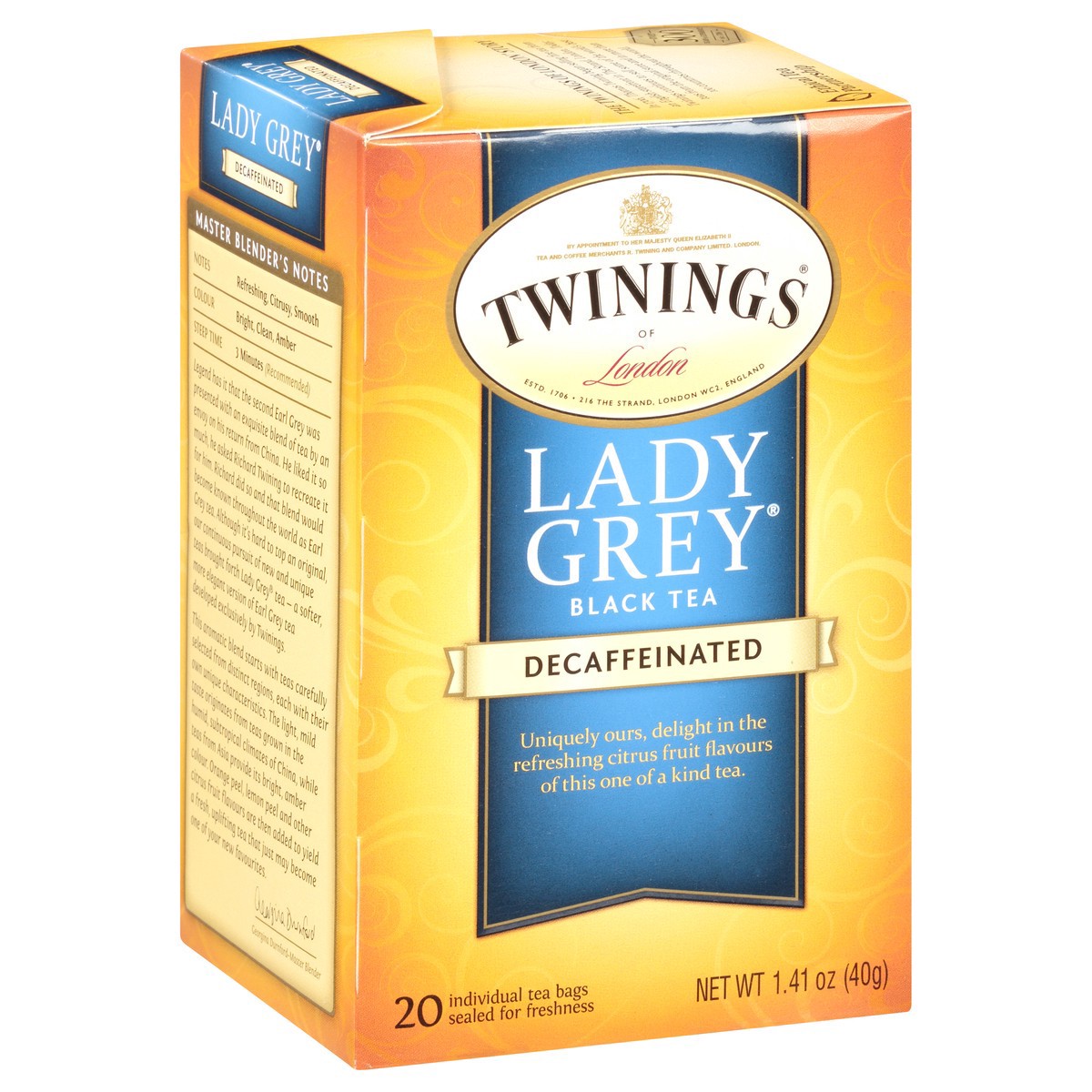 slide 5 of 15, Twinings Decaf Lady Grey Tea, 20 ct