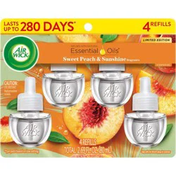 Air Wick Scented Oil Air Freshener Refills - Sweet Peach & Sunshine - 4pk