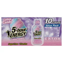 5-hour ENERGY Cotton Candy Extra Strength Shot Energy Drinks - 10 pk / 19.3 fl oz