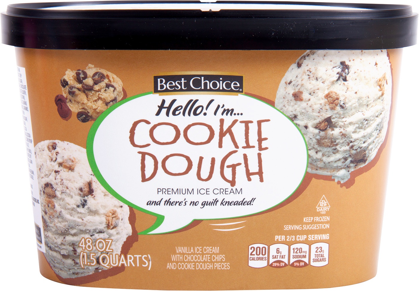 slide 1 of 1, Best Choice Ice Cream Cookie Dough, 48 fl oz