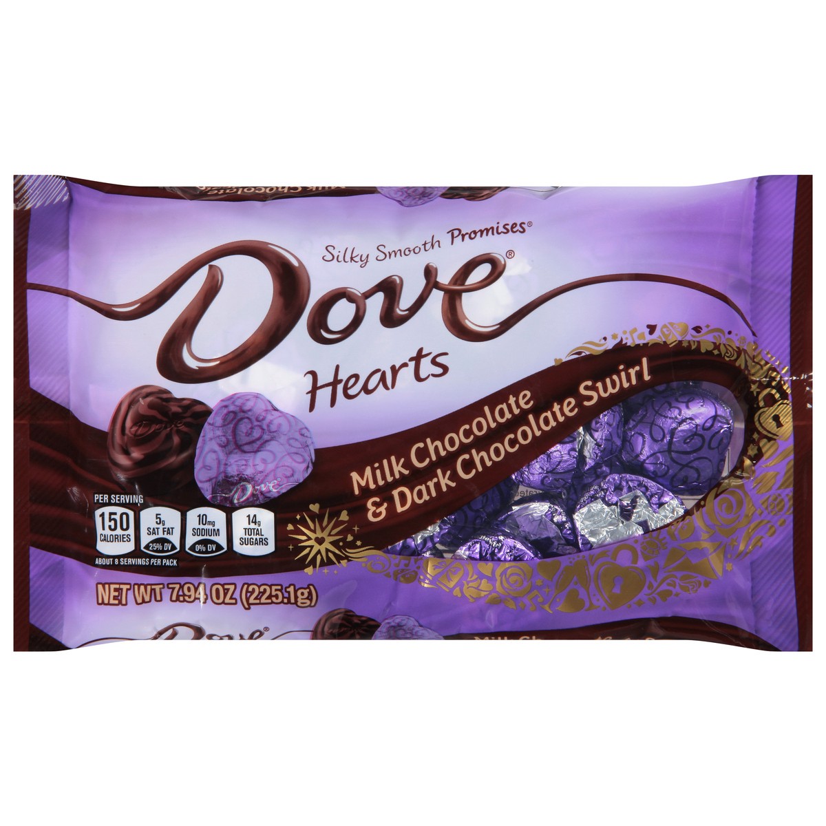 slide 1 of 5, Dove Chocolate Dove Valentine's Milk and Dark Chocolate Swirl Hearts - 7.94oz, 7.94 oz