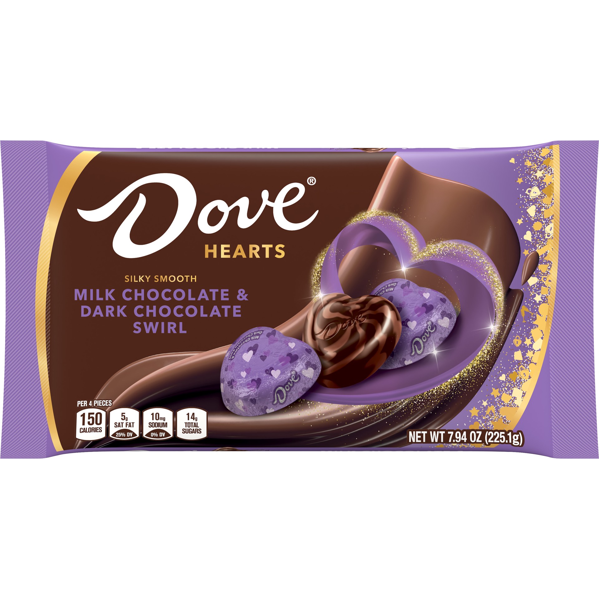 slide 1 of 5, DOVE PROMISES Valentines Day Milk & Dark Swirl Chocolate Candy, 7.94 oz, 7.94 oz