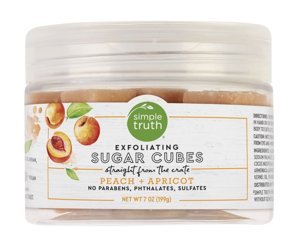 slide 1 of 1, Simple Truth Peach & Apricot Exfoliating Sugar Cubes, 7 oz