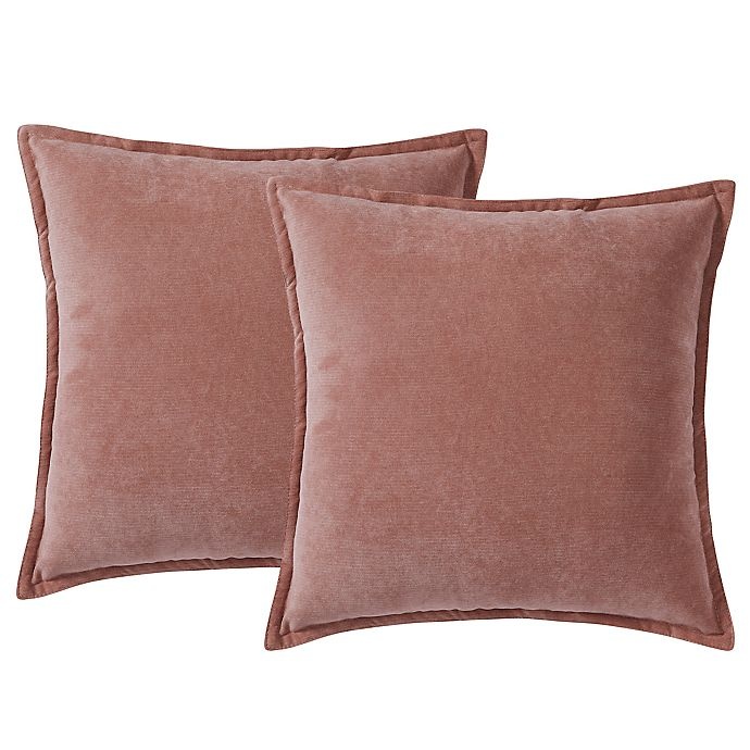 slide 1 of 2, Morgan Home ChenilleSquare Throw Pillows - Blush, 2 ct