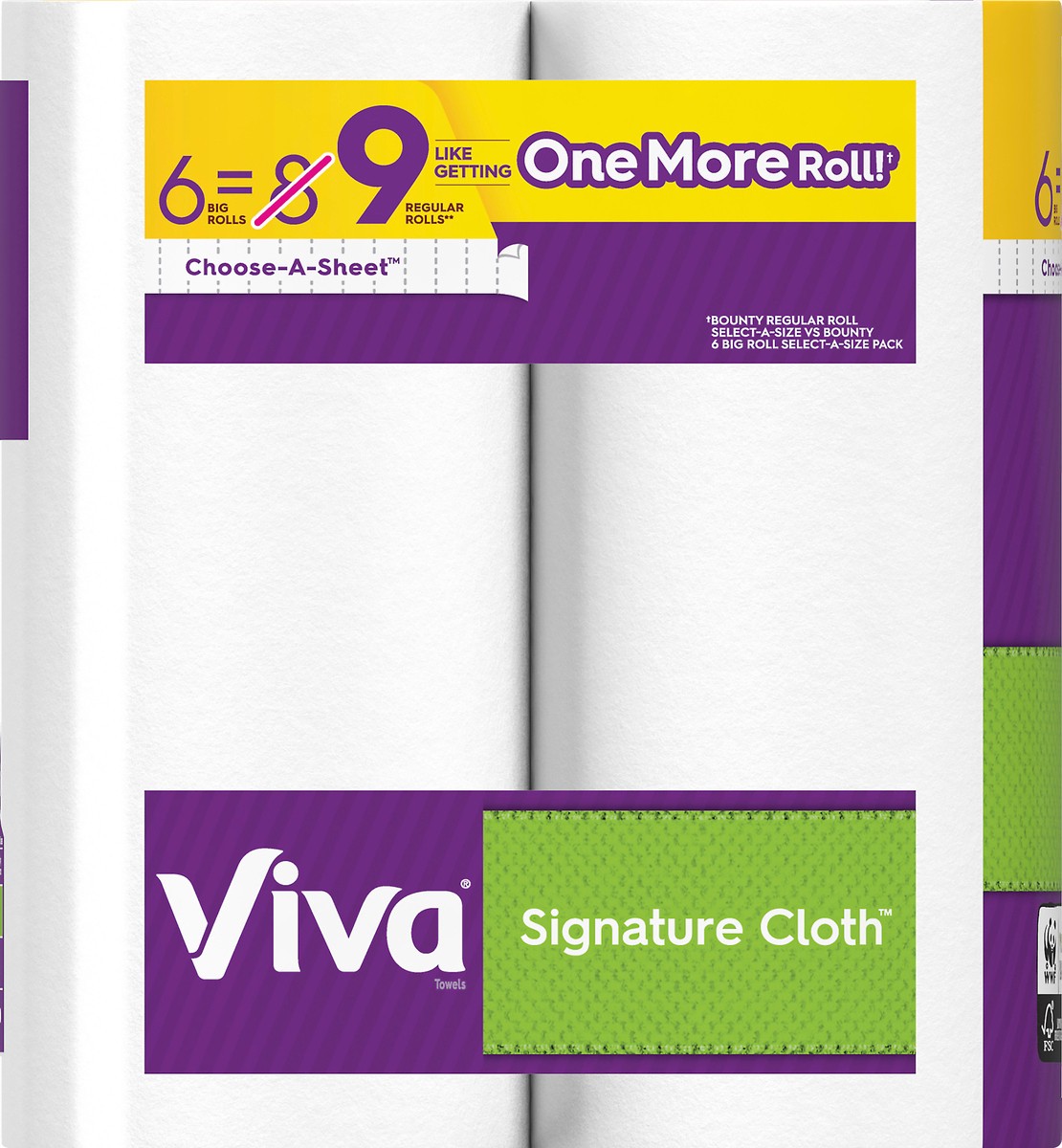 slide 6 of 7, Viva Signature Cloth Choose-A-Sheet Big Roll 1-Ply Towels 6 ea, 6 ct