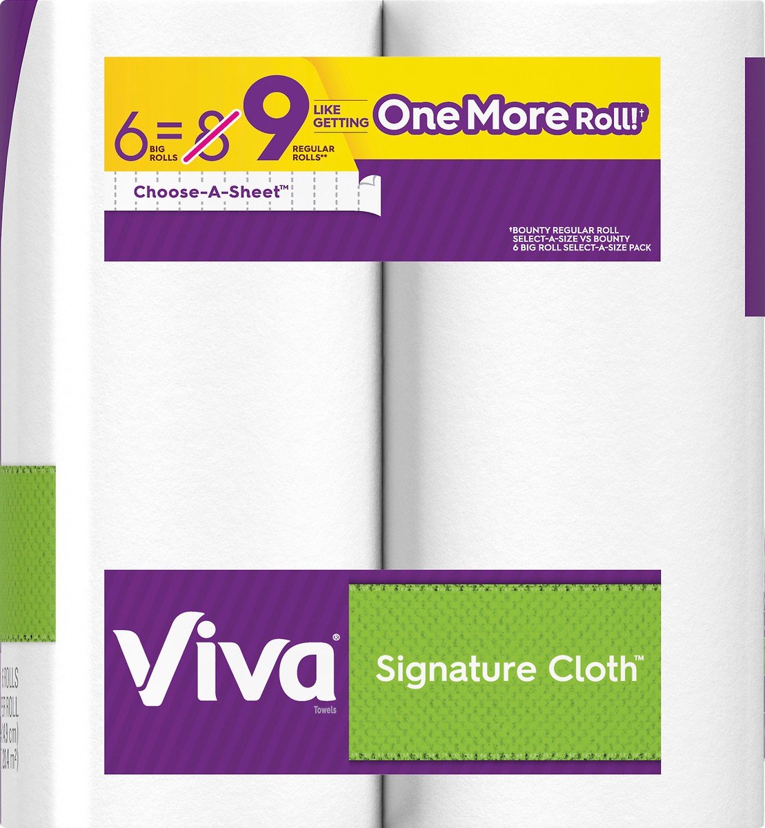 slide 7 of 7, Viva Signature Cloth Choose-A-Sheet Big Roll 1-Ply Towels 6 ea, 6 ct