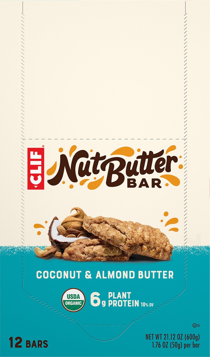slide 6 of 10, CLIF Bar Nut Butter Filled Coconut Almond Butter Energy Bar, 12 ct; 1.76 oz