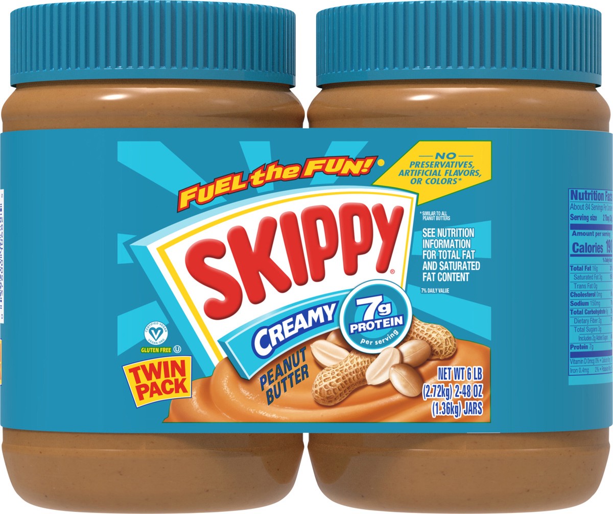 slide 11 of 13, SKIPPY Creamy Peanut Butter Twin-Pack, 2 ct