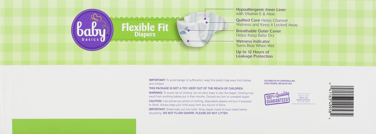 slide 3 of 7, Baby Basics Diapers 92 ea, 92 ct