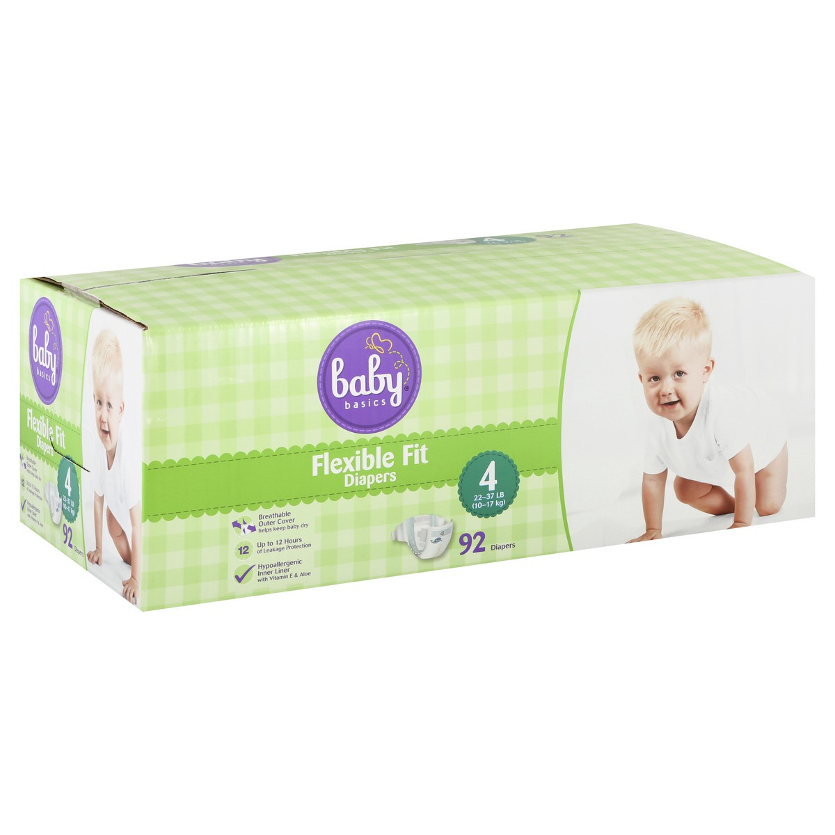 slide 2 of 7, Baby Basics Diapers 92 ea, 92 ct