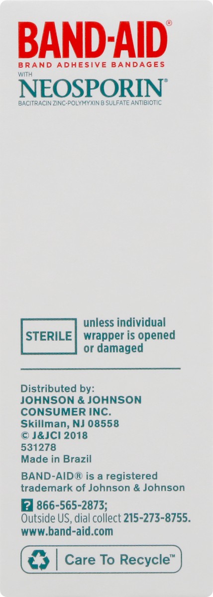 slide 6 of 9, BAND-AID Adhesive Bandages Infection Defense with Neosporin Antibiotic Ointment, Pack of Assorted Sizes, for Wound Care and First Aid, 20 ct, 20 ct