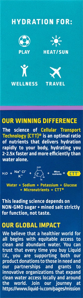 slide 6 of 7, Liquid I.V. Hydration Multiplier - Concord Grape - Hydration Powder Packets | Electrolyte Powder Drink Mix | Convenient Single-Serving Sticks | Non-GMO | 8 Sticks - 8 ct, 8 ct
