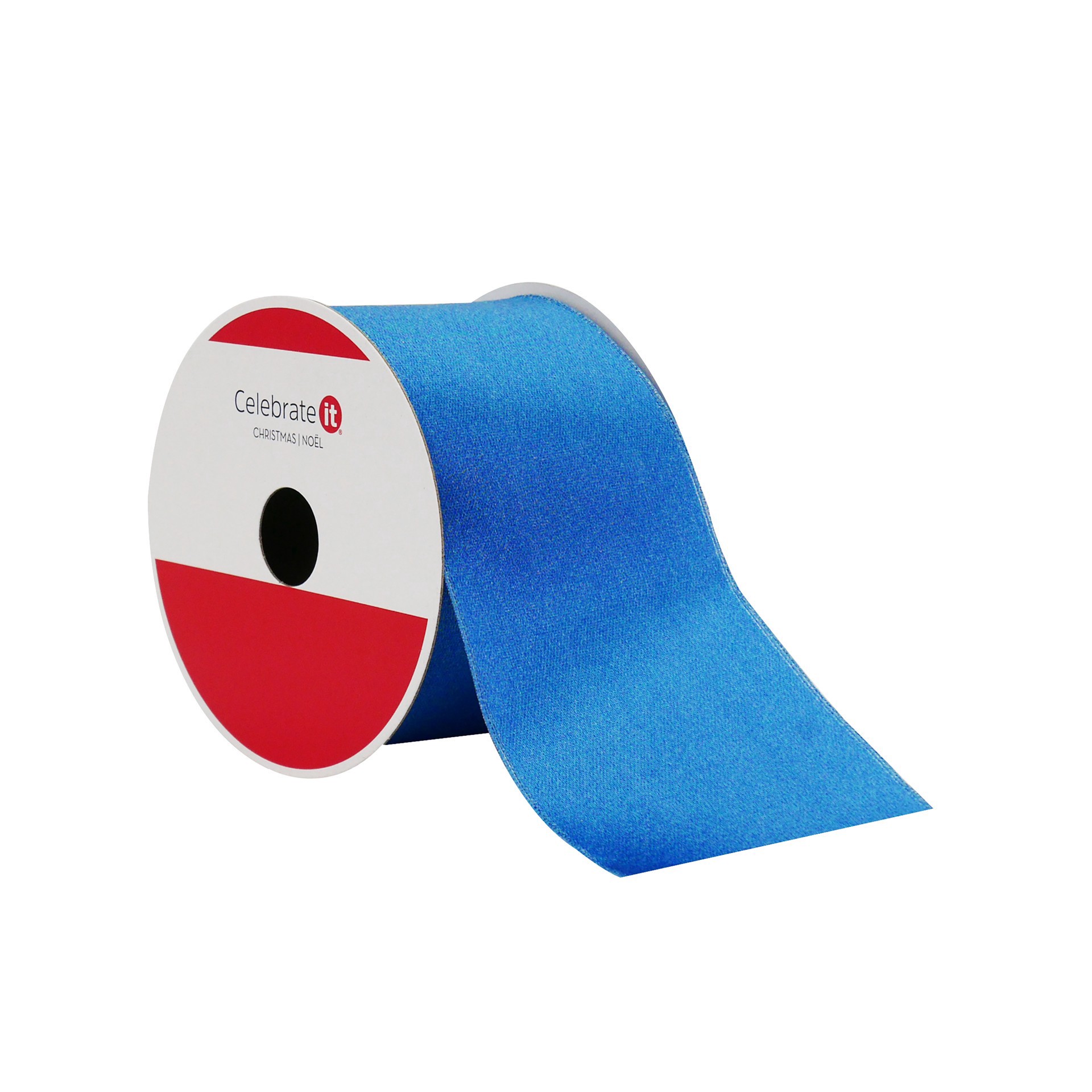 slide 2 of 3, 2.5" X 20ft. Navy Wired Satin Ribbon By Celebrate It, 2.5 in x 20 ft