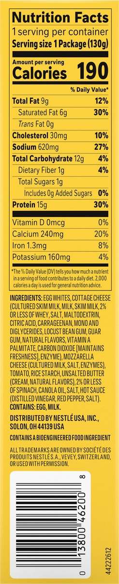 slide 8 of 9, Life Cuisine Frozen Meal Tomato & Spinach Egg White Egg Bites, Carb Wise Microwave Meal, Carb Conscious Frozen Snacks, 4.5 oz