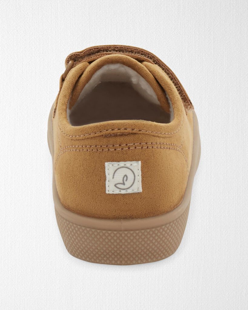 slide 5 of 6, Littleplanet Toddler Cozy Recycled Suede Slip-On Shoes Tan 3, 1 ct