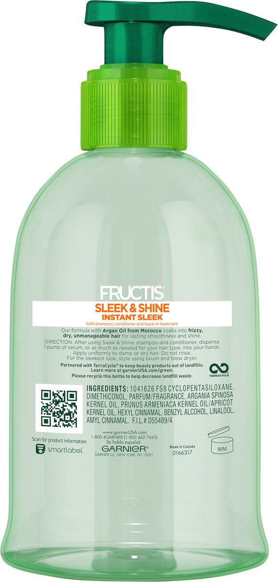 slide 6 of 6, Garnier Sleek & Shine Anti-Frizz Serum, 5.10 fl oz