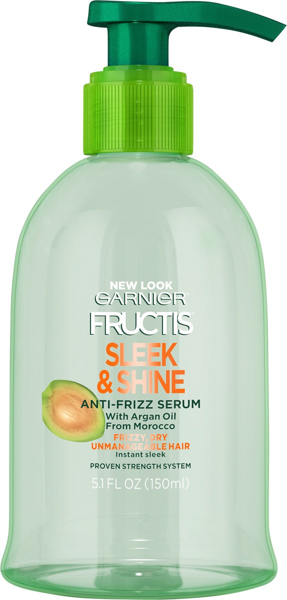 slide 2 of 6, Garnier Sleek & Shine Anti-Frizz Serum, 5.10 fl oz