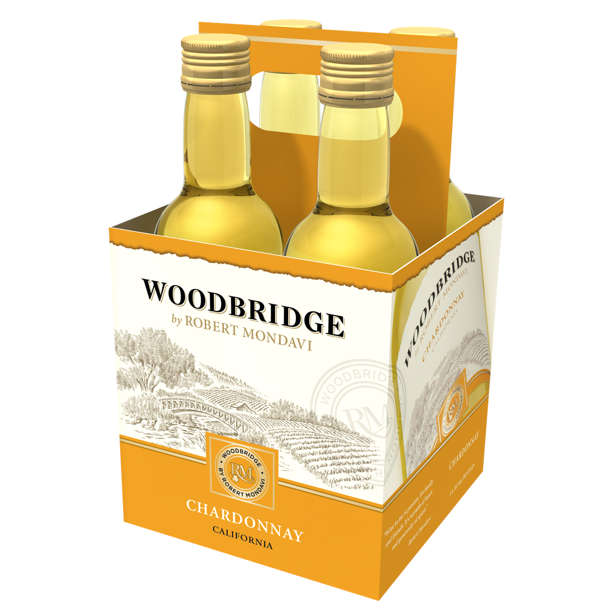 slide 2 of 2, Woodbridge by Robert Mondavi Chardonnay, 4 ct; 187 ml