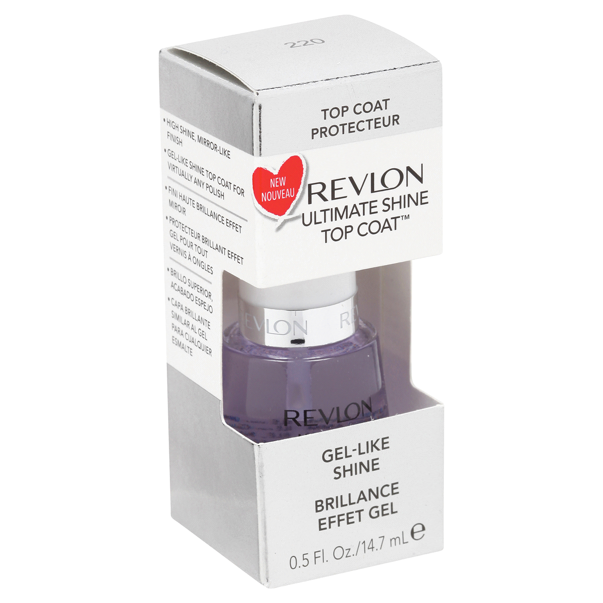 slide 3 of 8, Revlon Ultimate Shine Top Coat, 0.5 fl oz