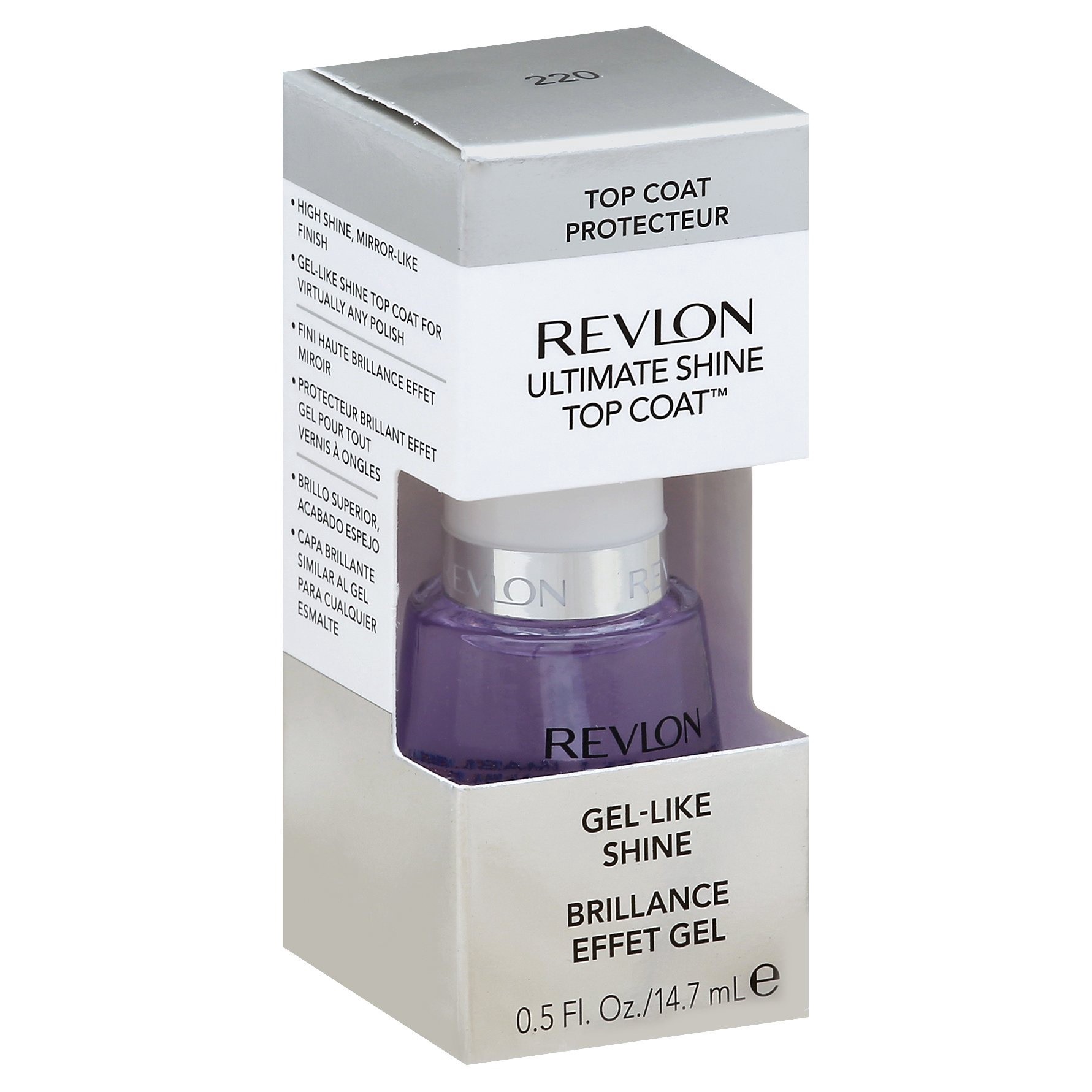 slide 1 of 8, Revlon Ultimate Shine Top Coat, 0.5 fl oz