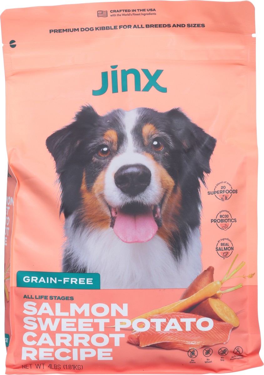slide 3 of 9, Jinx Salmon Sweet Potato Carrot Grain Free Dry Dog Food, 4lb. Bag, 4 lb