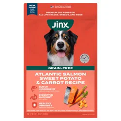 Jinx Salmon Sweet Potato Carrot Grain Free Dry Dog Food, 4lb. Bag