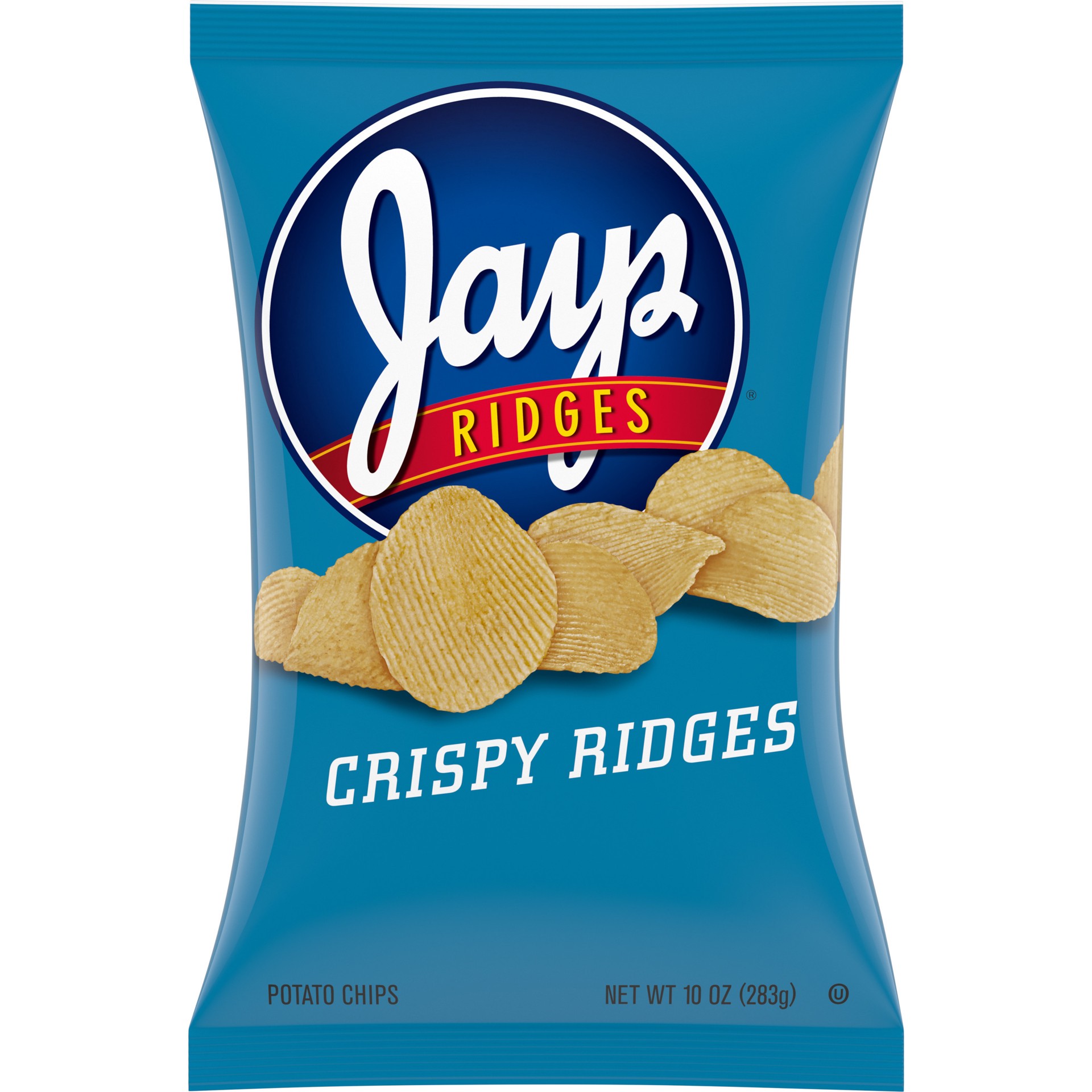 slide 1 of 2, Jays Potato Chips, Crispy Ridges, 10 Oz Bag, 10 oz