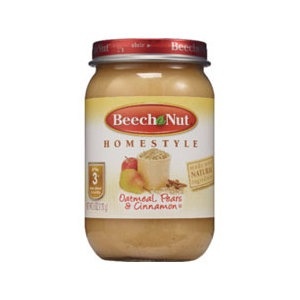 slide 1 of 1, Beech-Nut Beech Nut Homestyle Oatmeal, Pears & Cinnamon Stage 3 Baby Food, 8Mos +, 6 oz