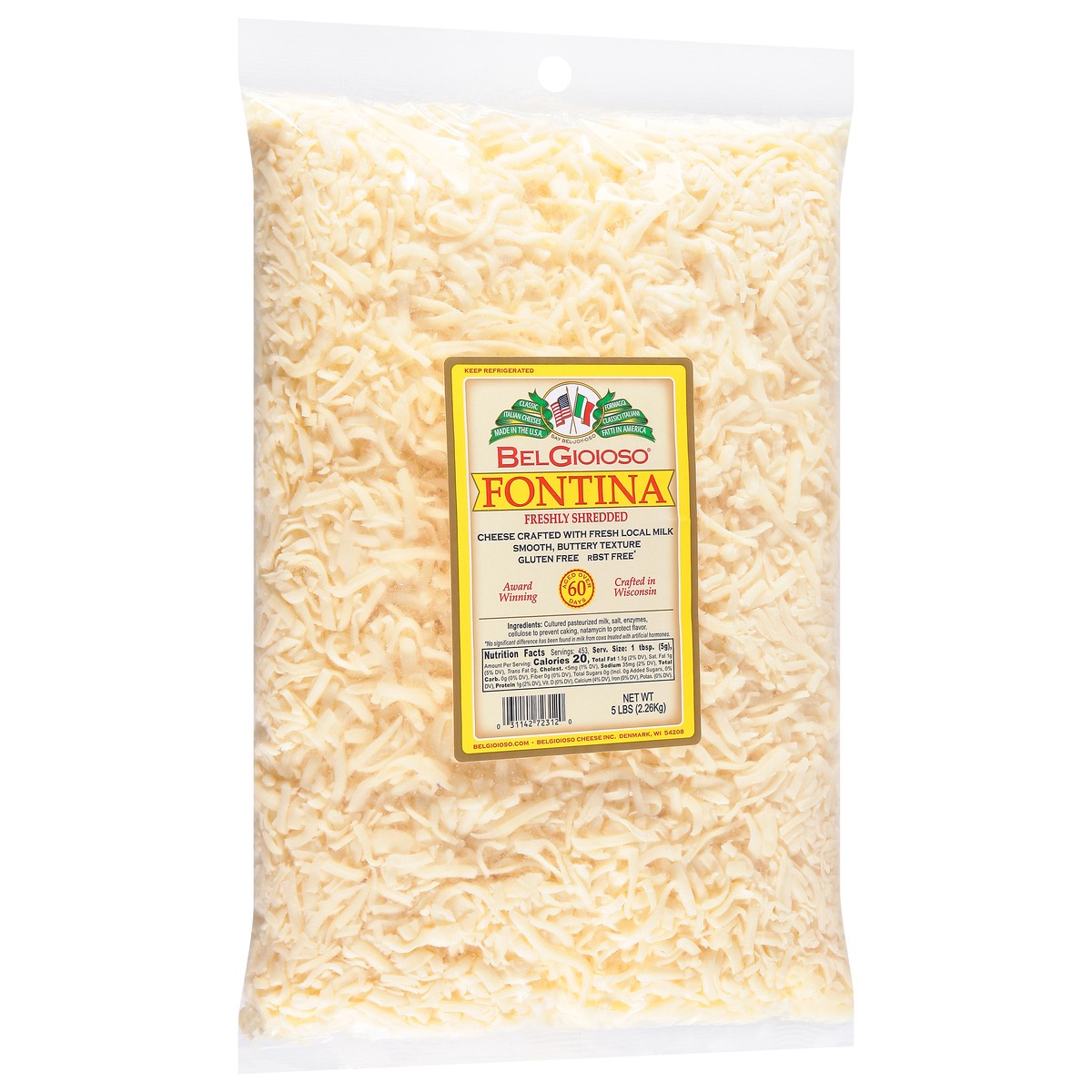 slide 2 of 11, BelGioioso Shredded Cheese Fontina, 5 lb