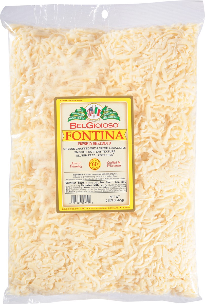 slide 9 of 11, BelGioioso Shredded Cheese Fontina, 5 lb