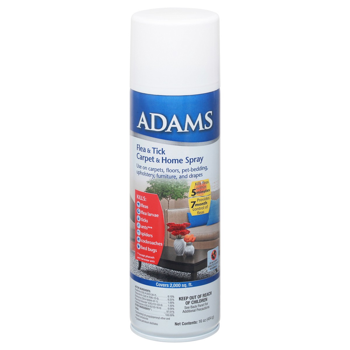 slide 1 of 9, Adams Flea & Tick Carpet & Home Spray 16 oz Aerosol, 16 oz