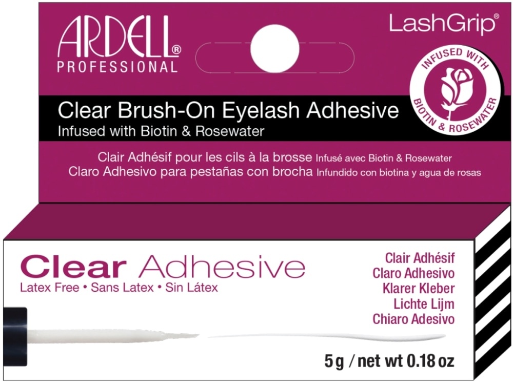 slide 1 of 1, Ardell Biotin & Rosewater Brush-On Eyelash Adhesive - Clear, 1 ct