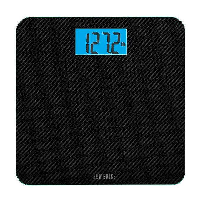 slide 1 of 3, HoMedics Carbon Fiber Glass Bathroom Scale, 1 ct