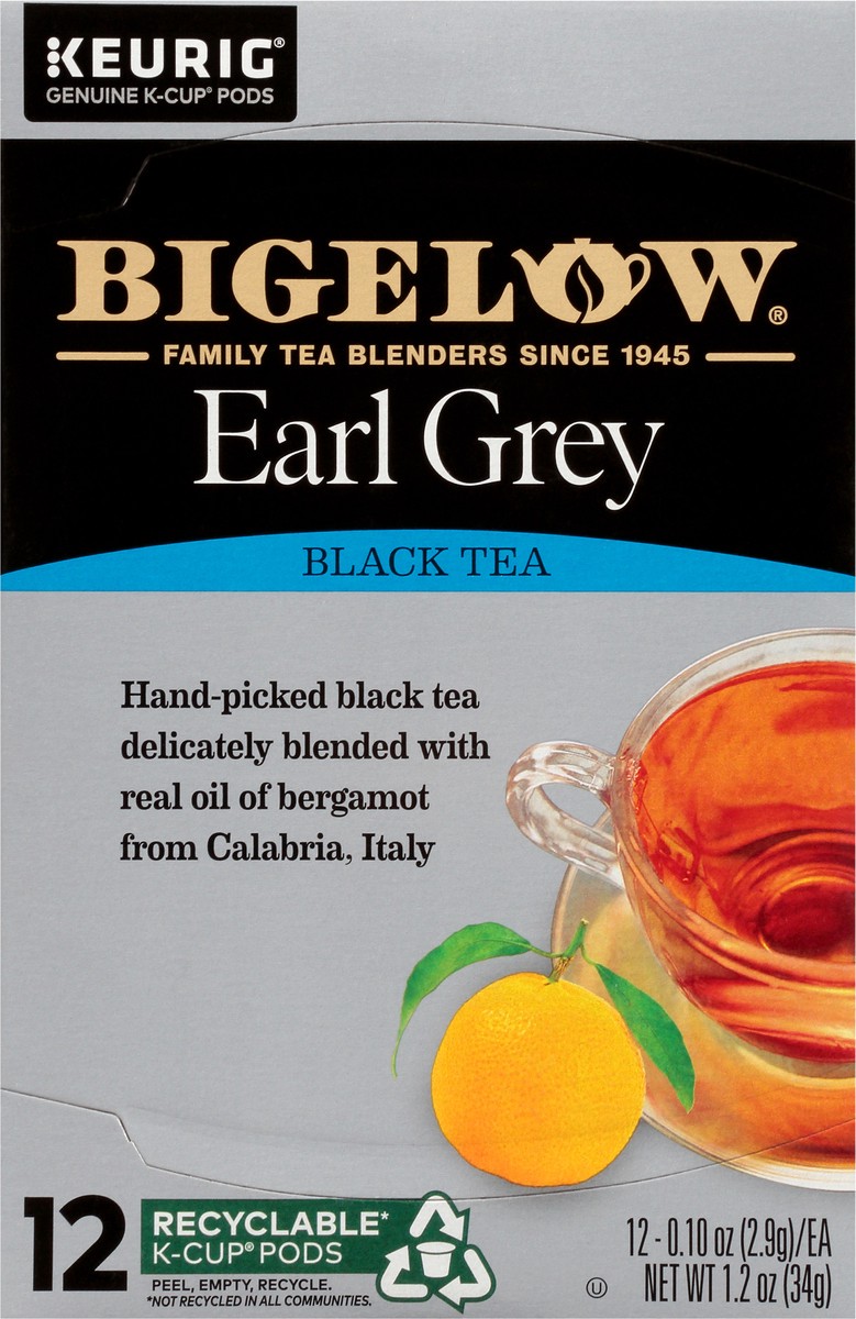 slide 12 of 13, Bigelow Earl Grey Black Tea 12 ct K-Cup Pods 1.2 oz. Box - 12 ct, 12 ct