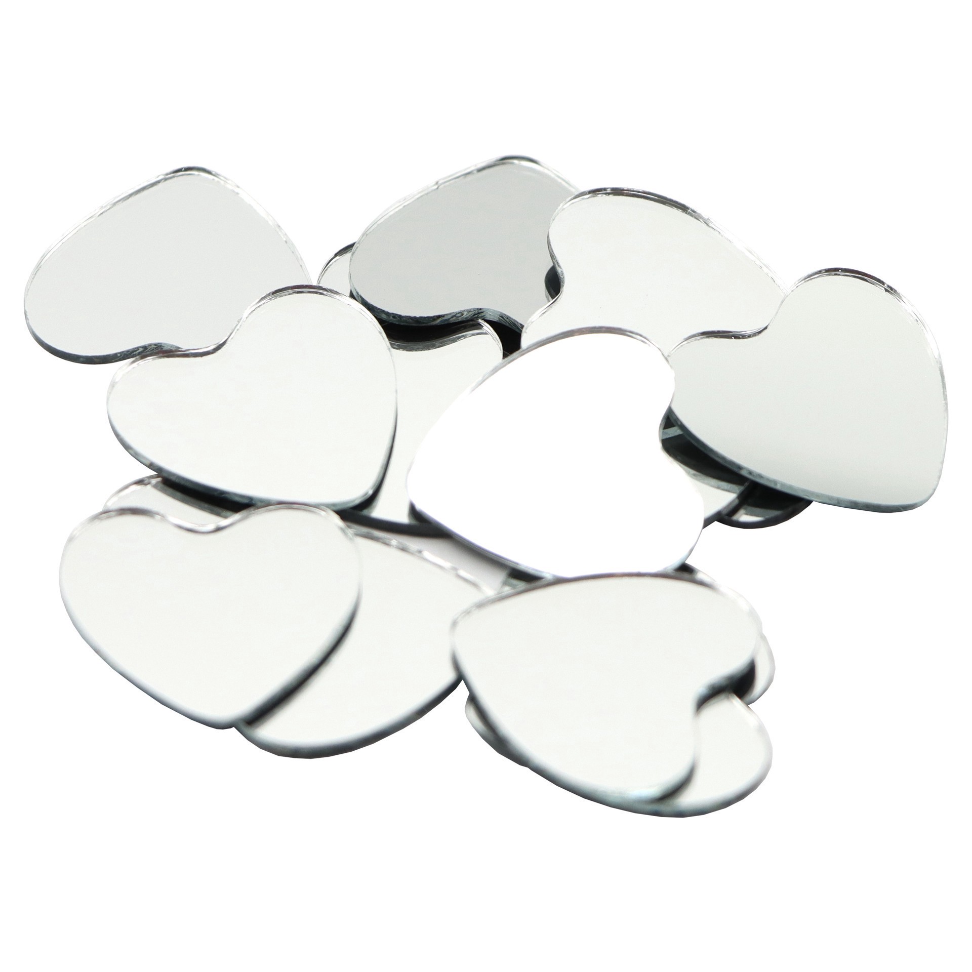 slide 2 of 3, 1" Heart Glass Mirrors, 50ct. By Make Market, 50 ct