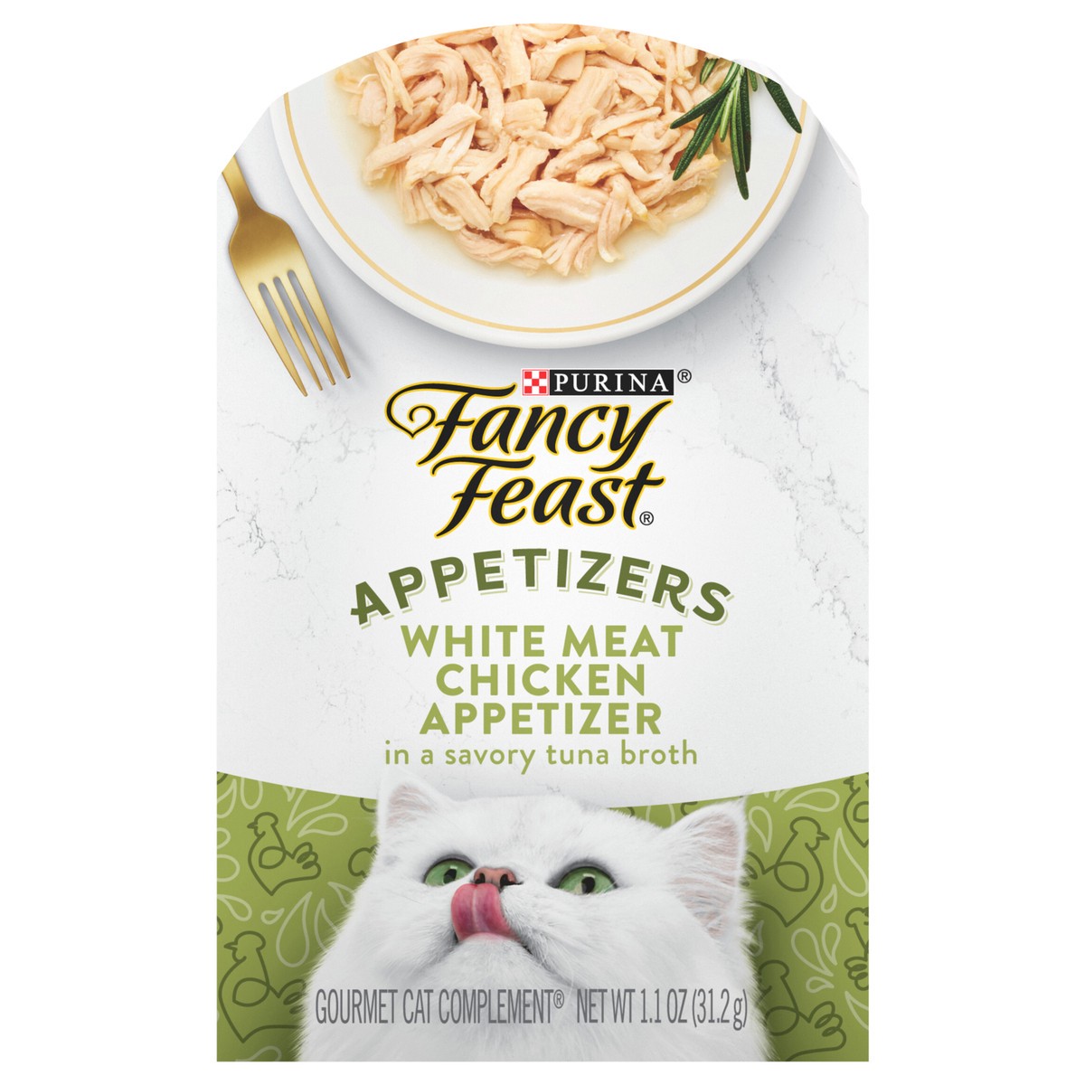 slide 1 of 7, Fancy Feast Purina Fancy Feast Appetizers White Meat Chicken Appetizer, 1.1 oz